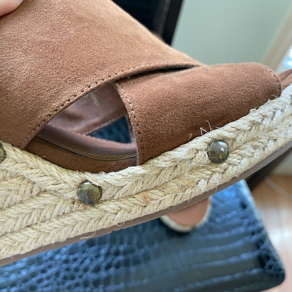 EUC Madeline Stuart espadrille wedge heel sandals - Picture 13 of 16